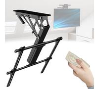Supporto TV elettrico da parete Supporto TV da soffitto motorizzato con telecomando, regolazione dell'angolazione da 0 a 75°, per monitor piatti su soffitti dritti e inclinati(32-65 inch)