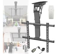 Supporto TV elettrico da soffitto con telecomando e interruttore, supporto TV motorizzato da soffitto, ribaltabile, supporto da soffitto a scomparsa, angolo regolabile da 0 a 85°(50-90 inch)