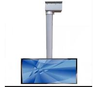 Supporto TV elettrico da soffitto, staffa di sollevamento motorizzata, supporti TV motorizzati con telecomando, con staffa girevole manuale a 360 gradi(100-250cm)