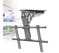 Supporto TV Elettrico Intelligente da soffitto con Telecomando, Staffa motorizzata Ribaltabile per TV Curve Piatte da 32-70/50-90 Pollici, Adatto a Qualsiasi Ambiente Domestico o d'ufficio 32-70"