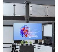 Supporto TV Elettrico Soffitto, Sollevatore TVs Motorizzato Con Telecomando, Rotazione Manuale A 360°, Sollevatore TV Elettrico Telescopico Con Sollevamento Automatico