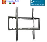 Supporto TV Fisso 42/55 Pollici A Muro Parete VESA 400x400mm Nero Peso Max 30Kg