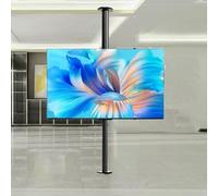 Supporto TV Full Motion - Telaio girevole a 360 gradi per supporto da pavimento e parete divisoria, staffa girevole regolabile per TV, adatto per schermi da 1095 a 1350 mm