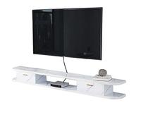 Supporto TV galleggiante da parete per centro intrattenimento mensole 39,3/47,2/55,1 '' Mensola TV a parete Camera da letto Soggiorno Accessori per la gestione dei cavi Filo nizzazione B/120 Cm
