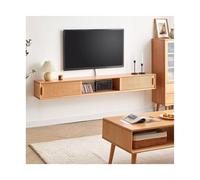 Supporto TV galleggiante in legno, centro di intrattenimento galleggiante da 59''/71'', console multimediale moderna galleggiante, console TV montata a parete, console TV galleggiante sotto lo scaffal
