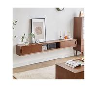 Supporto TV galleggiante in legno, centro di intrattenimento galleggiante da 59''/71'', console multimediale moderna galleggiante, console TV montata a parete, console TV galleggiante sotto lo scaffal