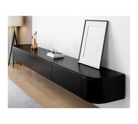 Supporto TV galleggiante per TV da 50-85 pollici - Moderno centro di intrattenimento a parete, elegante console multimediale in legno con cassetti, mobile TV bianco e ripiano per soggiorno/camera da