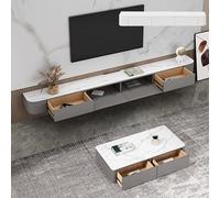 Supporto TV galleggiante supporto TV di grandi dimensioni sospeso supporto TV a parete supporto TV multi vano portaoggetti Supporto TV adatto per soggiorno, camera da letto