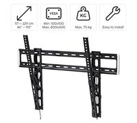 E_0001_100345590 Hama Hama 00220818 Supporto TV a parete 2,54 m (100") Nero Audi