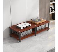 Supporto TV Hi-Fi per TV da 47 pollici, rack per centro intrattenimento a 4 livelli, elegante mensola Brwn Cnsle fr Living Rm, Media Twer fr Gaming & Strage Slutins