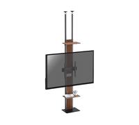 Kimex Supporto da Pavimento a Soffitto con Altezza Regolabile 200-260 Cm per Schermi 32-65" Max 40Kg