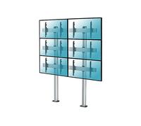 Supporto TV KIMEX Supporto da pavimento avvitabile videowall per 6 schermi 45''-55'' da 45 " a 55 ", portata max 300 kg, VESA max 200x200 min, 600x400 max