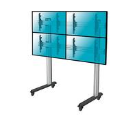 Supporto TV KIMEX Supporto da pavimento con ruote videowall per 4 schermi 45''-55'' - Altezza 175cm da 45 " a 55 ", portata max 200 kg, VESA max 200x200 min, 600x400 max