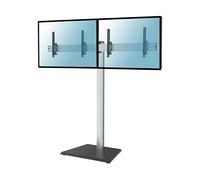 Supporto TV KIMEX Supporto da pavimento inclinabile per 2 TV 50''-55'' - Altezza 175 cm da 50 " a 55 ", portata max 100 kg, VESA max 200x200 min, 600x400 max