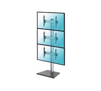 Supporto TV KIMEX Supporto da pavimento per 3 TV 40''-65'' - Altezza 240 cm da 40 " a 65 ", portata max 150 kg, VESA max 200x200 min, 600x400 max