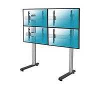 Supporto TV KIMEX Supporto da pavimento videowall per 4 schermi 45''-55'' - Altezza 175cm da 45 " a 55 ", portata max 200 kg, VESA max 200x200 min, 600x400 max