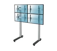 Supporto TV KIMEX Supporto da pavimento videowall per 4 schermi 45''-55'' - Altezza 240cm da 45 " a 55 ", portata max 200 kg, VESA max 200x200 min, 600x400 max