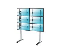 Supporto TV KIMEX Supporto da pavimento videowall per 6 schermi 45''-55'' da 45 " a 55 ", portata max 300 kg, VESA max 200x200 min, 600x400 max