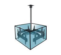 Supporto TV KIMEX Supporto da soffitto per 4 TV 32"-65" Altezza regolabile 86-325cm da 32 " a 65 ", portata max 120 kg, VESA max 100x100 min, 600x400 max