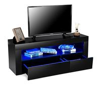 Supporto TV LED da 55 pollici per televisori console multimediale con luci 47 pollici nero consolle TV (colore: D) (D)