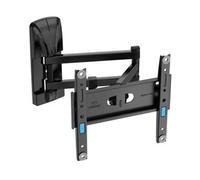 Meliconi, Slimstyle Plus 200 SDR, Supporto TV Parete con Braccio e Doppia Rotazione, Staffa per TV a Schermo Piattod da 26" a 45", Attacco VESA 50-75-100-200, Portata 25 Kg, Made in Italy, Nero