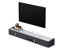 Supporto TV mobile a parete da 47,2/55,1 pollici Console multimediale con cassetto Centro intrattenimento Set-Top Box Ripiani di stoccaggio per la gestione dei cavi