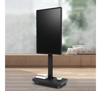 Supporto TV mobile con rotazione a 360°, altezza regolabile per TV da 32 a 65 pollici, supporto da pavimento portatile per uso domestico, commutazione orizzontale e verticale, facile mobilità