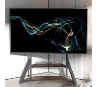 Supporto Tv Mobile Con Ruote - Carrello Tv Regolabile Per Tv Da 40-75 Pollici Include Ripiano Portaoggetti Ideale Per L'Uso In Camera Da Letto E In Ufficio Supporto Tv Po