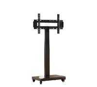 Supporto TV Mobile Con Ruote Girevoli For Schermi Da 26 A 80 Pollici, Tutto In Uno, Regolazione Dell'altezza Tramite Manovella, Presa Integrata(Black 40-80 inch)