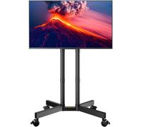 Supporto TV Mobile Con Ruote per TV Curvi Piatti Da 32-70", Supporto TV Da Pavim