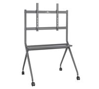 Maclean Supporto mobile per TV a pavimento Robusto, 50"-86", 120kg, Ripiano per Accessori, Conferenze Esposizioni pubbliche, Carrello MC-977