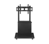 Supporto TV mobile regolabile con mobile, supporto universale per TV da 40 a 86 pollici, carrello per TV con ruote regolabile in altezza, per uso domestico e ufficio