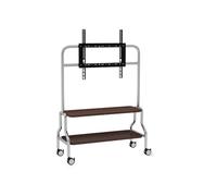 Supporto TV mobile regolabile in altezza per TV da 40-80 pollici, carrello portatile con 2 strati di stoccaggio per casa, ufficio e hotel