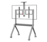 Supporto TV mobile su ruote per schermi di grandi dimensioni, carrello TV portatile professionale con capacità di carico elevata, ideale per uffici e aule moderni
