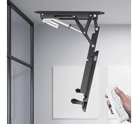 Supporto TV Motorizzato Da Soffitto, Supporto Da Parete Telescopico Elettrico Con Sollevamento Automatico, Con Telecomando E Interruttore Di Controllo, Ribaltamento 0-85°(32"-65")