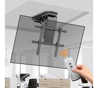 Supporto TV motorizzato, sollevatore elettrico a discesa TV con telecomando, 0-85 ° Flip Down supporto per tetto inclinato, ascensore automatico telescopico per Home Theater