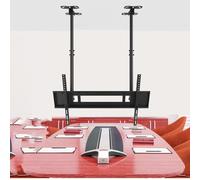 Supporto TV motorizzato, staffa elettrica a soffitto per schermi piatti LED da 60-100 pollici, design a doppio polo, installazione a parete sicura