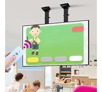 supporto tv motorizzato, staffa tv motorizzata da soffitto Con telecomando e controllo manuale della memoria, Corsa di sollevamento a doppio motore 130 cm, per TV da 55" a 100" (55-100 in)