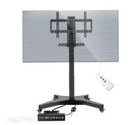 Supporto TV Motorizzato Su Ruote - Carrello Porta TV LCD Mobile Con Doppio Telecomando Elettrico, Funzione Di Memoria, Universale Per Schermi Da 32 A 75 Pollici