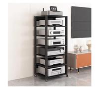 Supporto TV multi-livello regolabile e rack AV per sistemi stereo, giradischi, console di gioco, soluzione di archiviazione multimediale ideale per Home Theater e intrattenimento