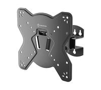 ONKRON Supporto TV Parete 17-43 pollici, Carico 35 kg, Staffa TV Inclinabile e Girevole con VESA 75x75-200x200 mm, Braccio Televisore a Muro Regolabile, Universale, Nero NP23-B