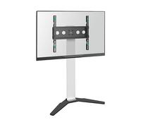 ONKRON Supporto TV da Pavimento 26"-65", Porta TV da Terra Mobile con Peso Fino 35 kg, Porta Televisore con VESA 100x100 - 400x400 mm, Base per Televisore Universale, in Colore Bianco TS1140-W