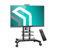 ONKRON Supporto TV Motorizzato 50-86 pollici - Supporto Televisore da Terra Nero con Carico Totale 105.9 kg - Mobile Porta Televisore max VESA 800x500 mm - Porta TV da Terra Mobile TS1881E-B