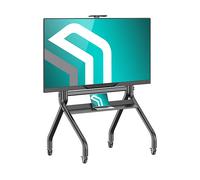 ONKRON Supporto TV da Pavimento 60-120 pollici, Carga Totale 150 kg, VESA 200x200-1000x600 mm, Carrello Porta TV da Terra Mobile, con Ruote, Porta Televisore Regolabile in Altezza, Nero TS2080-B
