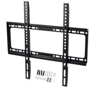 Supporto TV Parete per 26"- 55" Pollici, Staffa TV fissa - Fino a 50kg, VESA Max 600x400mm, Universale Porta TV LED LCD da Parete, Nero con Kit Completo