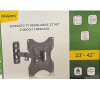 SUPPORTO TV REGOLABILE 23"/42" 2 SNODI 1 BRACCIO DIGIQUEST