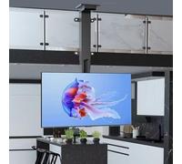 Supporto TV Regolabile da soffitto, con Supporto TV motorizzato con Telecomando, Sollevamento TV con Rotazione Manuale a 360°, Installazione a Pavimento e a soffitto, Adatto a Supporti TV motorizzati