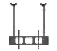 Supporto TV regolabile da soffitto e parete, design a doppia barra, inclinabile e girevole, per TV da 55 pollici, resistente, facile installazione, perfetto per home theater e uso in ufficio