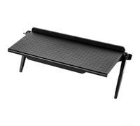 Supporto TV Regolabile in ABS per Monitor e Decoder, Mensola Compatta 30x12.5x10cm, Nero(Large)