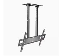 Supporto TV regolabile in altezza e montaggio a parete, supporto universale da soffitto per TV LED da 55-100 pollici, design telescopico, inclinazione di 3°/-20°, installazione a doppia asta, massima